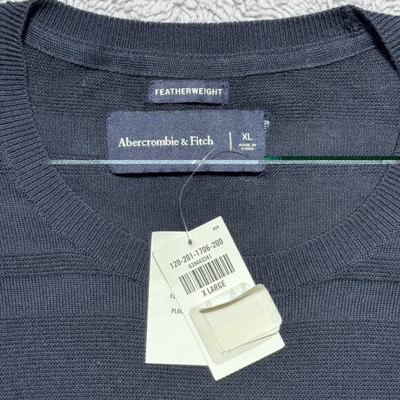 New Abercrombie & Fitch Navy Featherweight Sweater Mens XL - Picture 3 of 3